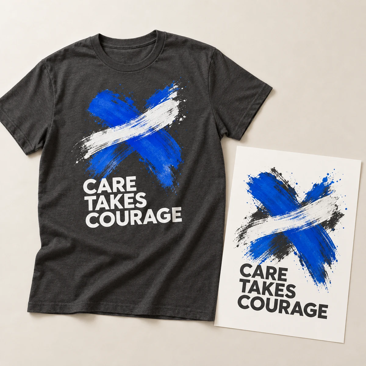 Care takes courage collection illustration