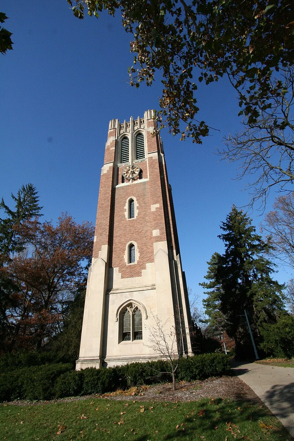 Beaumont Tower at Michigan State University, November 9, 2006. Contextual campus view; not an incident photograph.