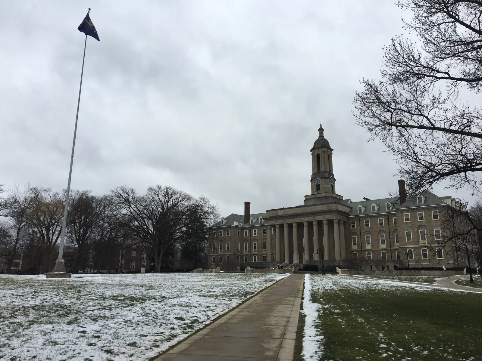 Old Main at Penn State University Park, January 15, 2019. Contextual campus view; not an incident photograph.